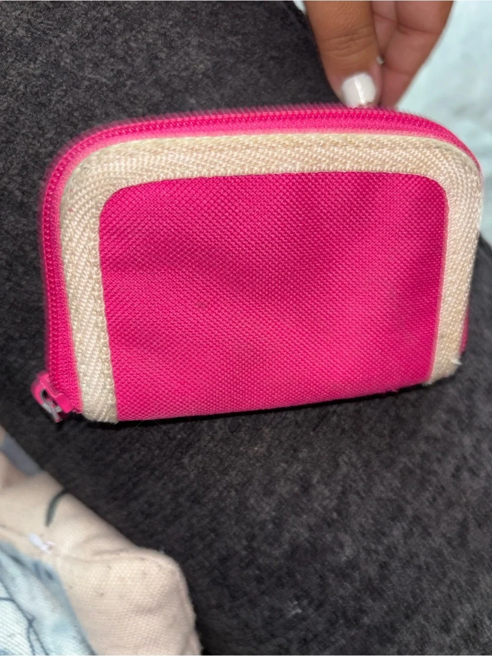 Vintage Disney Lizzie McGuire Pink Wallet Y2K Zip Around Faux Fur Rare